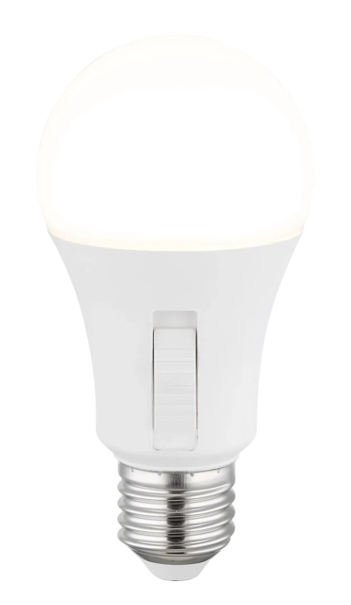 Bec LED E27, 9W, 830lm, lumina calda/neutra/rece (3000-6500 K), cu intrerupator, opal, Globo Lighting