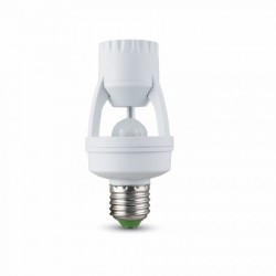 Dulie E27 cu senzor de miscare, max 60W LED, unghi 360 grade, distanta de detectie 6m, protectie IP20 [1]- savelectro.ro