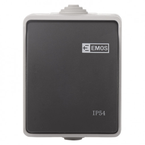 Intrerupator alternativ, 10A, montaj aplicat, protectie IP44, pentru exterior,Emos