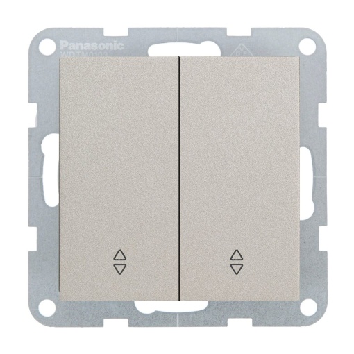 Intrerupator dublu cap scara 10A, IP20, Bronz, Panasonic Karre Plus 55