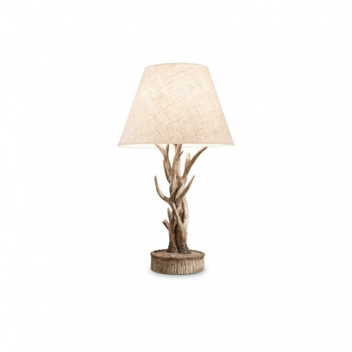 Lampa de bioru CHALET TL1, metal, lemn, 1 bec, dulie E27, 128207, Ideal Lux