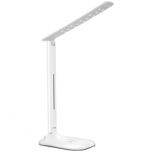 Lampa de birou cu incarcare Wireless Magic LED, 5W, temperatura de culoare ajustabila(3000/4500/6500K), 440 lm, alba, Klausen