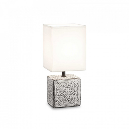 Lampa de birou KALI'-1 TL1, ceramica, textil, alb, 1 bec, dulie E14, 245348, Ideal Lux