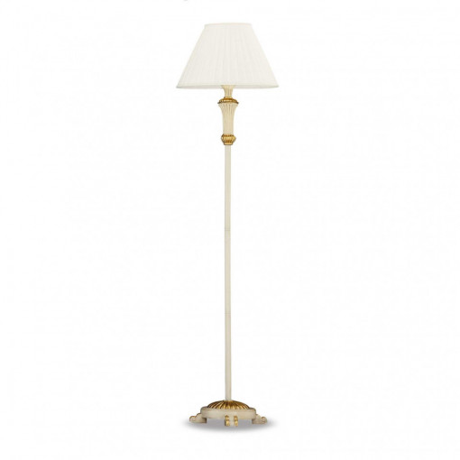 Lampadar Firenze 002880, cu intrerupator, 1xE27, alb+auriu, IP20, Ideal Lux