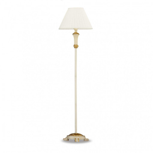Lampadar FIRENZE PT1, metal, alb, auriu, 1 bec, dulie E27, 002880, Ideal Lux