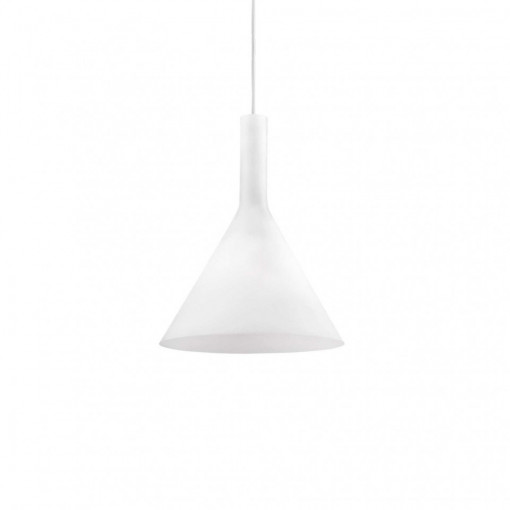 Pendul COCKTAIL SP1 SMALL, sticla, alb, 1 bec, dulie E14, 074337, Ideal Lux