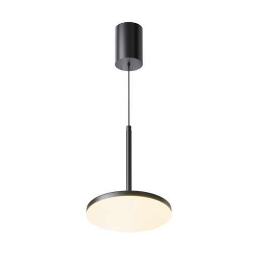 Pendul LED Plato P076PL-L12W3K-B, 12W, 700lm, lumina calda, IP20, negru+alb, Maytoni