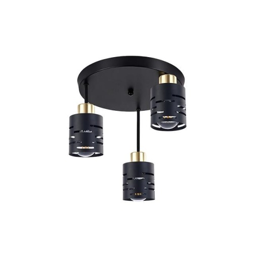 Plafoniera interior Elen, 3xE27, IP20, neagra, Masterled