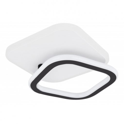 Plafoniera LED Levana 48018-30, 30W, 1700lm, lumina calda, IP20, alba+neagra, Globo Lighting