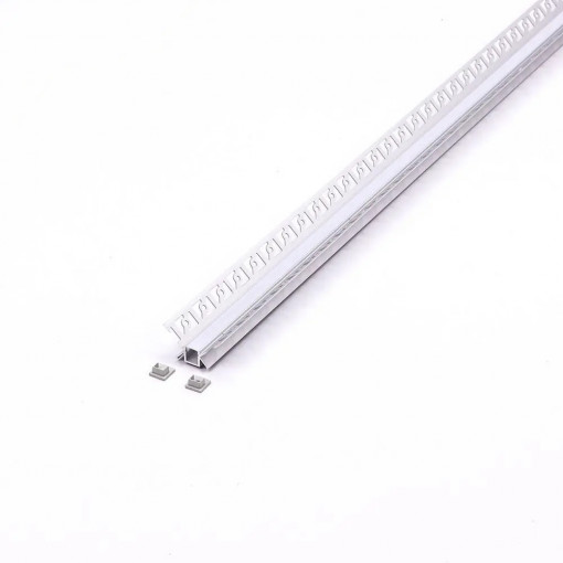 Profil banda led din aluminiu, incastrat, pentru rigips, de colt exterior, lungime 2 metri, IP20, V-TAC [1]- savelectro.ro