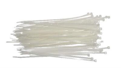 Set 100 bucati colier plastic 150X3.6, alb, Strohm