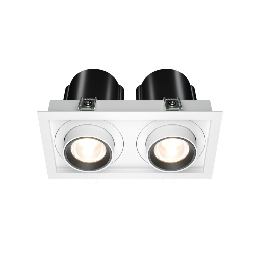 Spot LED 20W Incastrat, Maytoni, 1450lm, Lumina Calda (3000K), Alb