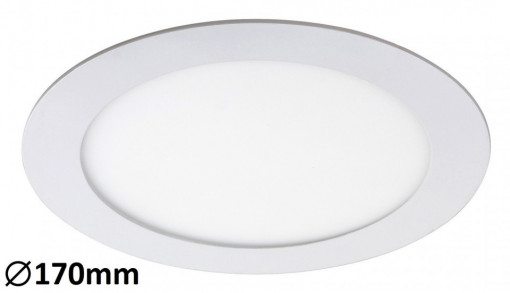 Spot LED Lois 5570-RAB, rotund, 12W, 800lm, lumina neutra, IP20, alb mat+crom, Rabalux