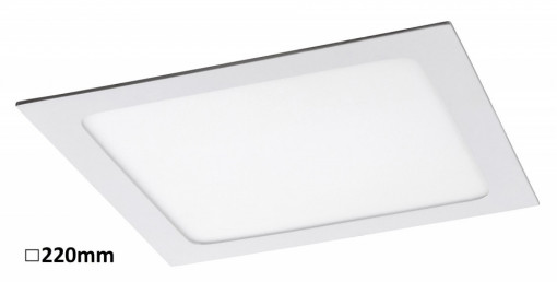 Spot LED Lois 5579-RAB, patrat, 18W, 1400lm, lumina neutra, IP20, alb mat+crom, Rabalux