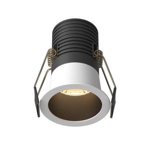 Spot LED Minor DL089-9W3K-BW, incastrat, 9W, 700lm, lumina calda, IP20, negru+alb, Maytoni