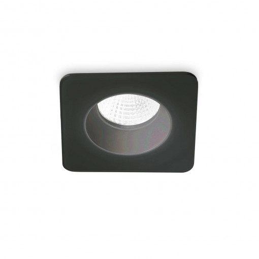 Spot LED Room-65 252056, patrat, incastrabil, 8W, 800lm, lumina calda, IP20, negru, Ideal Lux