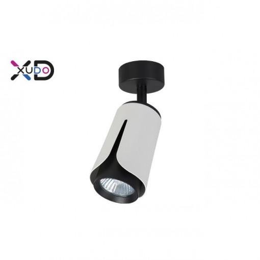Spot Xudo, 1xGU10, orientabil, alb+negru