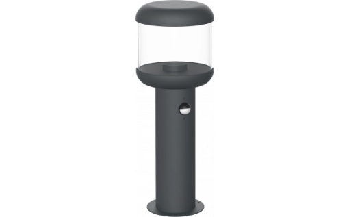 Stalp gradina exterior, Optonica, E27, 145x350mm, negru, IP54, senzor miscare