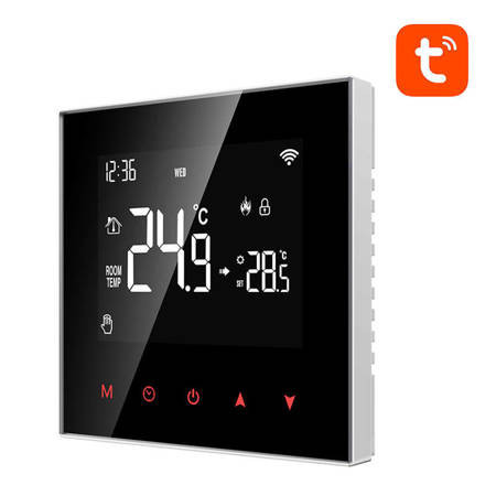 Termostat inteligent pentru centrală termică, WiFi Tuya, WT100 3A, Avatto