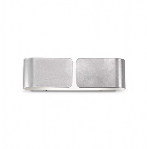 Aplica CLIP AP2 SMALL, metal, sticla, argintiu, 2 becuri, dulie E27, 088273, Ideal Lux