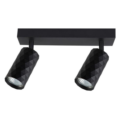 Aplica de perete Glamour, 2xGU10, negru, design triunghiular, Masterled