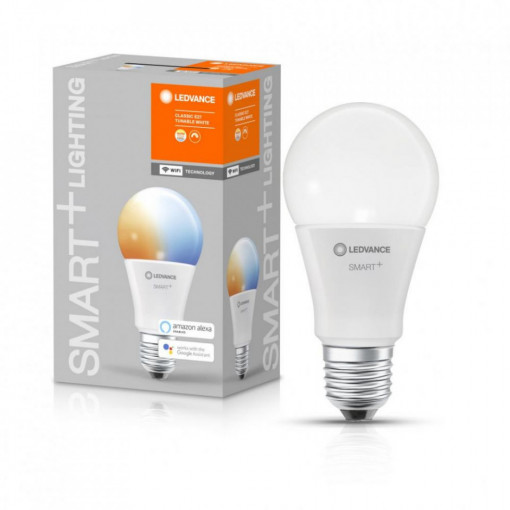 Bec Smart LED Osram Ledvance, 9W(60W), 806 lm, temperatura de culoare ajustabila(2700-6500K)