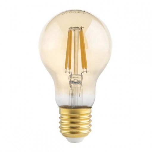 Bec Vintage LED cu filament 8W (54W), 700 lm, forma A60, auriu, lumina calda, 2500K, Optonica [1]- savelectro.ro