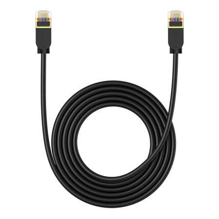 Cablu de retea Ethernet RJ45, Cat 7 10Gb, 5m, negru, Baseus