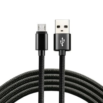 Cablu USB - Micro USB, Incarcare Rapida, 0.3m, negru, EverActive