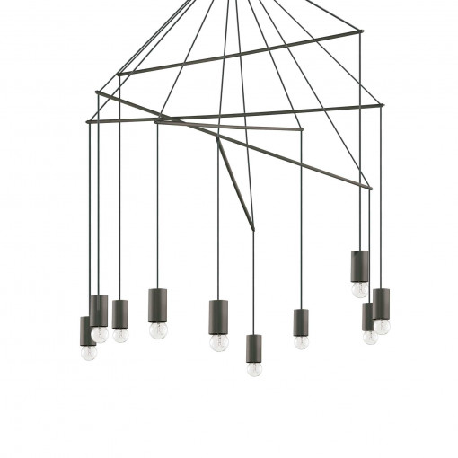 Candelabru Pop 158860, 10xE27, negru, IP20, Ideal Lux