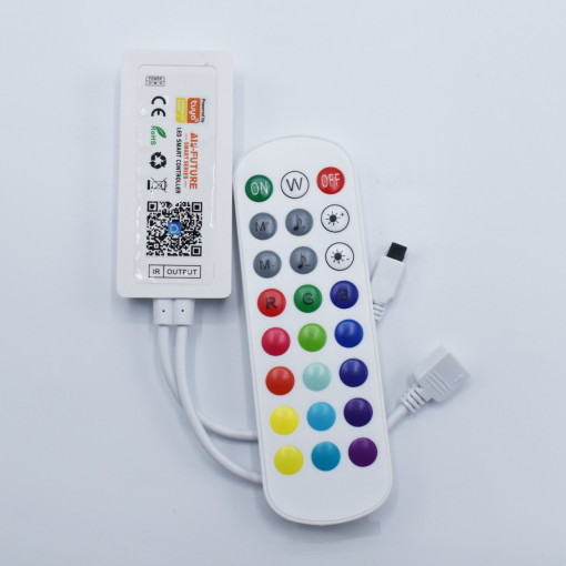 Controller + telecomanda RGB Smart Wifi Tuya, 5-24V, 6A