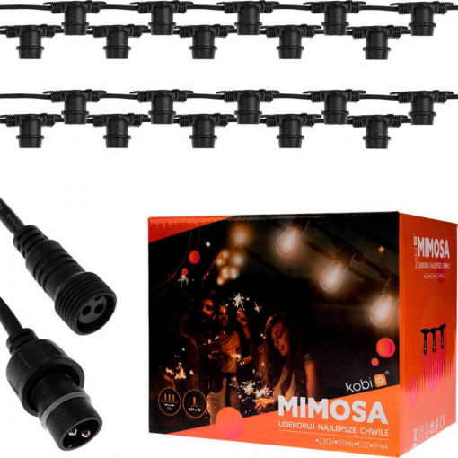 Ghirlanda luminoasa, 20 becuri, dulie E27, 10M, protectie IP44