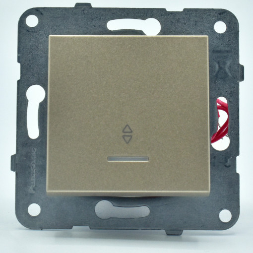 Intrerupator cap-scara cu led, bronz, 10A, Panasonic Arkedia Slim / Karre Plus