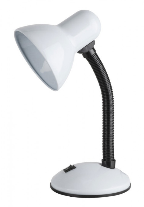 Lampa de birou Dylan 4168, cu intrerupator, orientabila, 1xE27, alba, IP20, Rabalux [1]- savelectro.ro