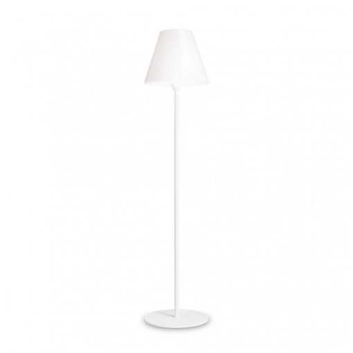 Lampadar pentru exterior Itaca 180953, cu intrerupator, 1xE27, alb, IP44, Ideal Lux