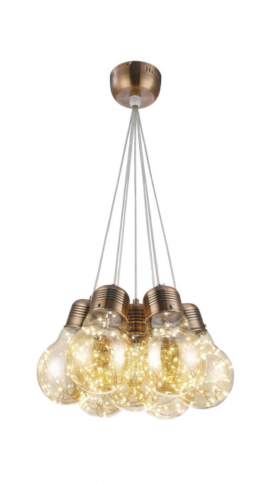 Lustra LED Bulbs KL142009, 30W, 1050lm, lumina calda, bronz+ambra, IP20, Klausen