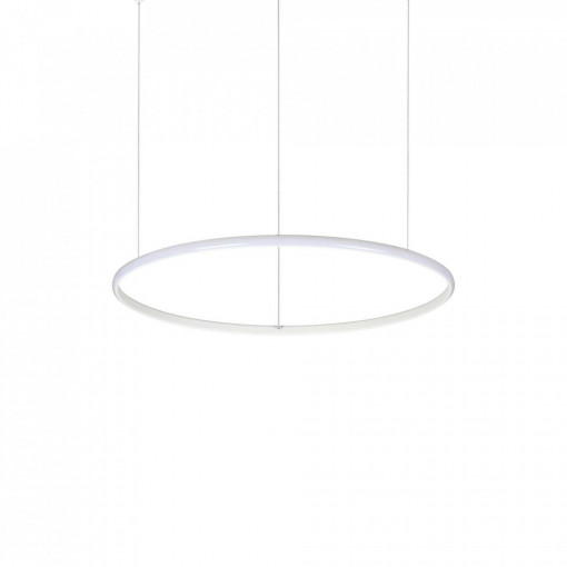 Lustra LED Hulahoop 258775, 30W, 3000lm, lumina calda, IP20, alba, Ideal Lux