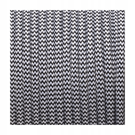 Pachet 2m Cablu Textil Alb-Negru 2x0,75