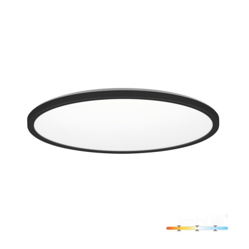 Plafoniera LED Nivera rotunda 24W, 2280lm, IP54, lumina calda/neutra/rece, neagra, Kobi