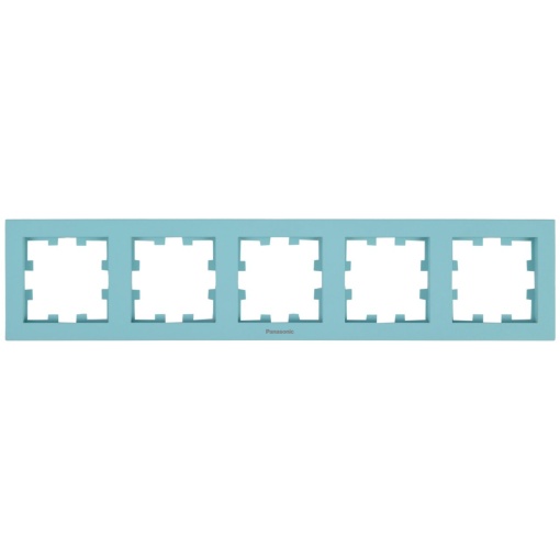 Rama 5 module orizontala, IP20, Turcoaz, Panasonic Karre Plus 55 Soft Touch [1]- savelectro.ro