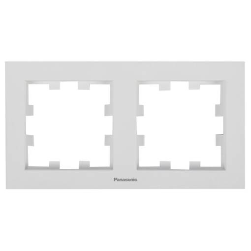 Rama dubla orizontala, IP20, Seashell, Panasonic Karre Plus 55 Soft Touch [1]- savelectro.ro
