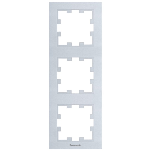 Rama tripla verticala, IP20, Argintiu, Panasonic Karre Plus 55