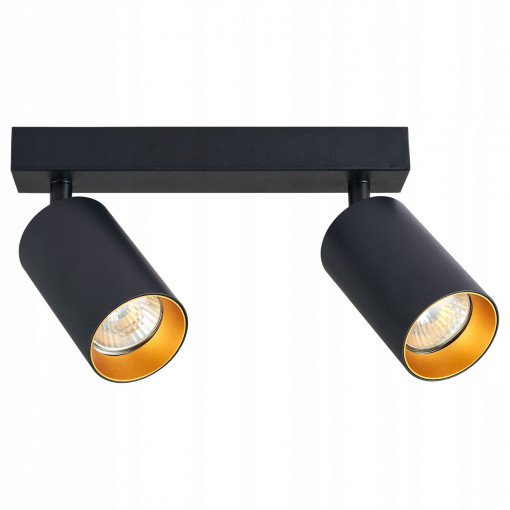 Spot Eris Gold, negru+auriu, 2 becuri, dulie GU10, lungime 300 mm, Masteled