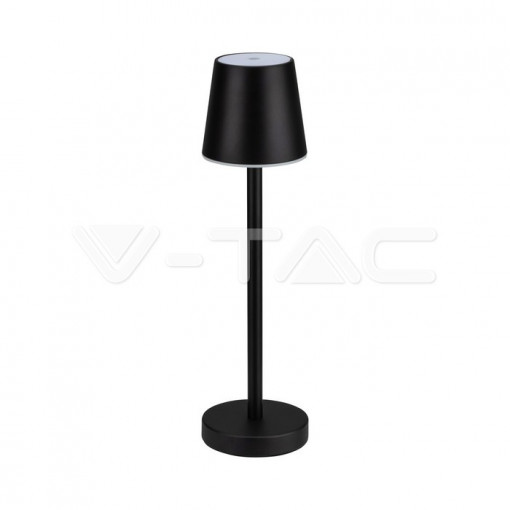 Veioza LED 10194-VT, dimabila, 3W, 70lm, lumina neutra, neagra, IP20, V-TAC