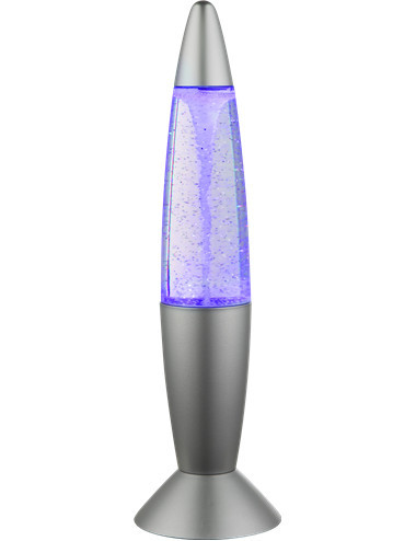 Veioza LED Magma 28019, cu intrerupator, RGB, 0.06W, gri+transparenta, IP20, Globo
