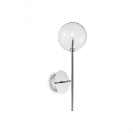 Aplica EQUINOXE AP1, metal, sticla, crom, 1 bec, dulie G4, 200132, Ideal Lux