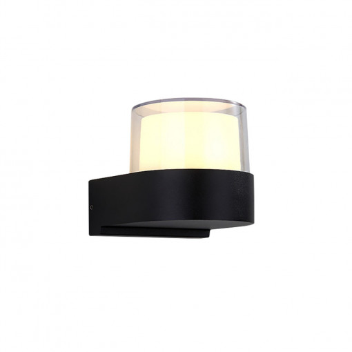 Aplica LED pentru exterior Radiance KL121036, 6W, 450lm, lumina neutra, neagra, IP65, Klausen