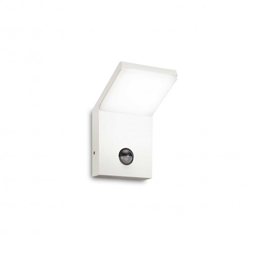 Aplica pentru exterior LED STYLE, alb, cu senzor, 9.5W, 870 lumeni, lumina calda (3000K), 269146, Ideal Lux