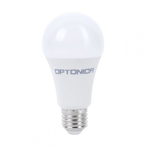 Bec LED Optonica, E27, 14W(90W), 1380 lm, lumina neutra (4500K), opal, clasa energetica F