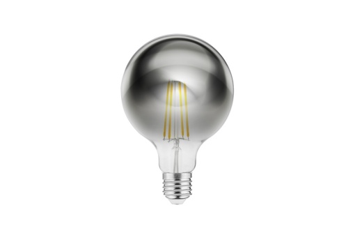 Bec LED Vintage GTV, fumuriu, glob G125, E27, 8W(40W), 450 lm, lumina calda (1800K), clasa energetica G